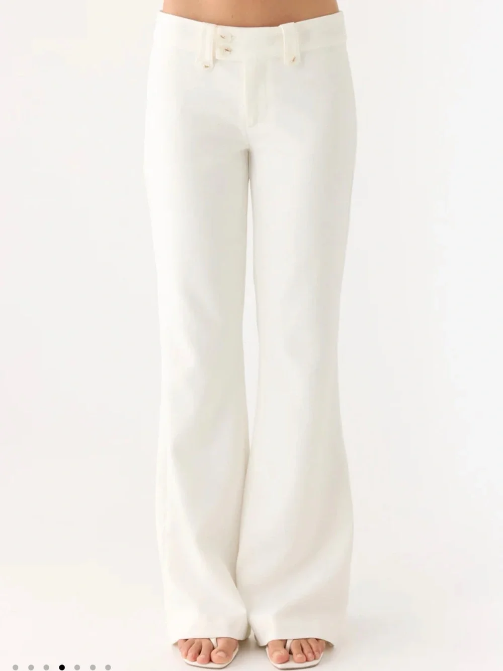 *NWOT* Weiss Low Rise Suiting Pants - White - Picture 3 of 4